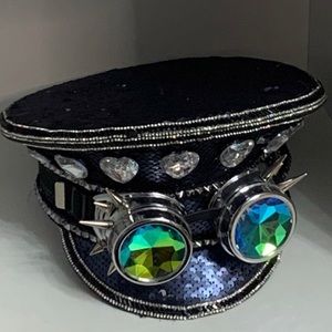 Sequenced Captain Hat with Kaleidoscope goggles